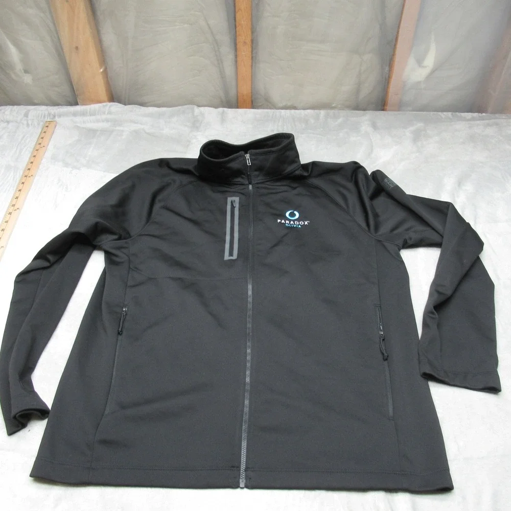 North‎ Face Jacket Men XL Black Canyon Flats Rain Wind Fleece Full Zip Hike LOGO